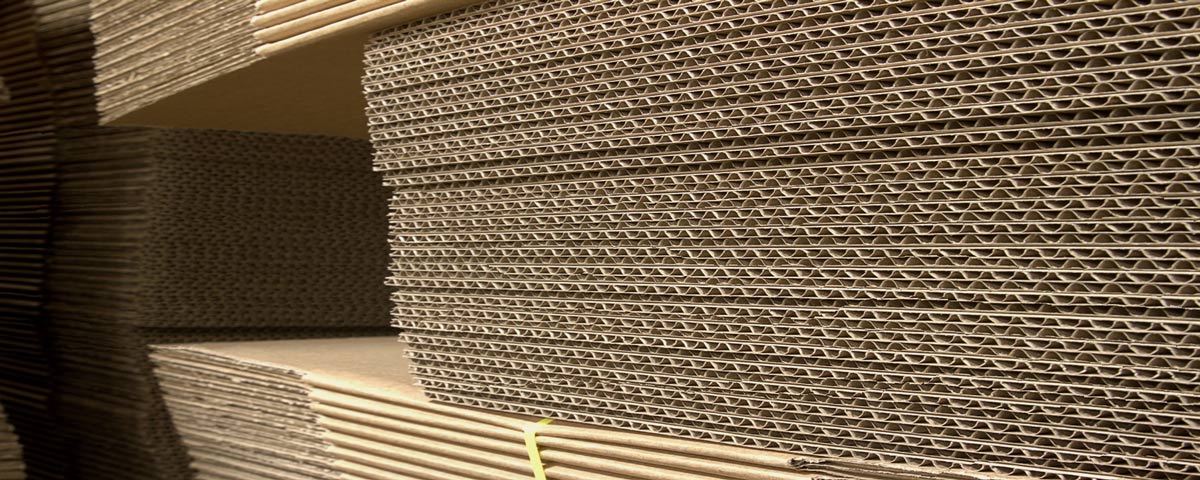 Picture of pile of flat boxes