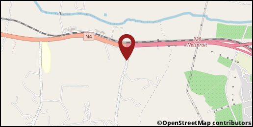 a map with a pin at -25.44934,30.89949